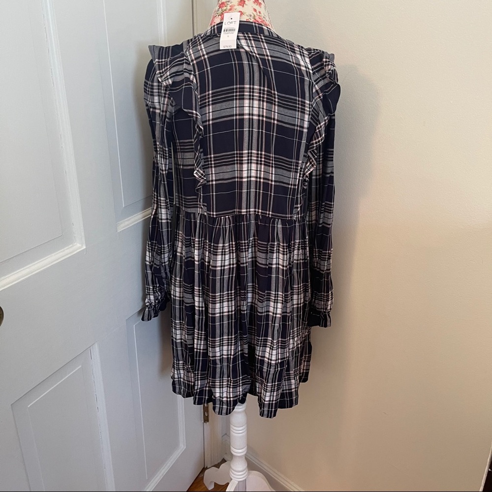 LOFT 🌟NWTs🌟 Plaid Swing Dress - Picture 4 of 6